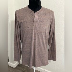 Abound Heathered Long Sleeve Henley Shirt